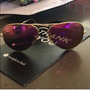 Pink aviator ray ban sunglasses